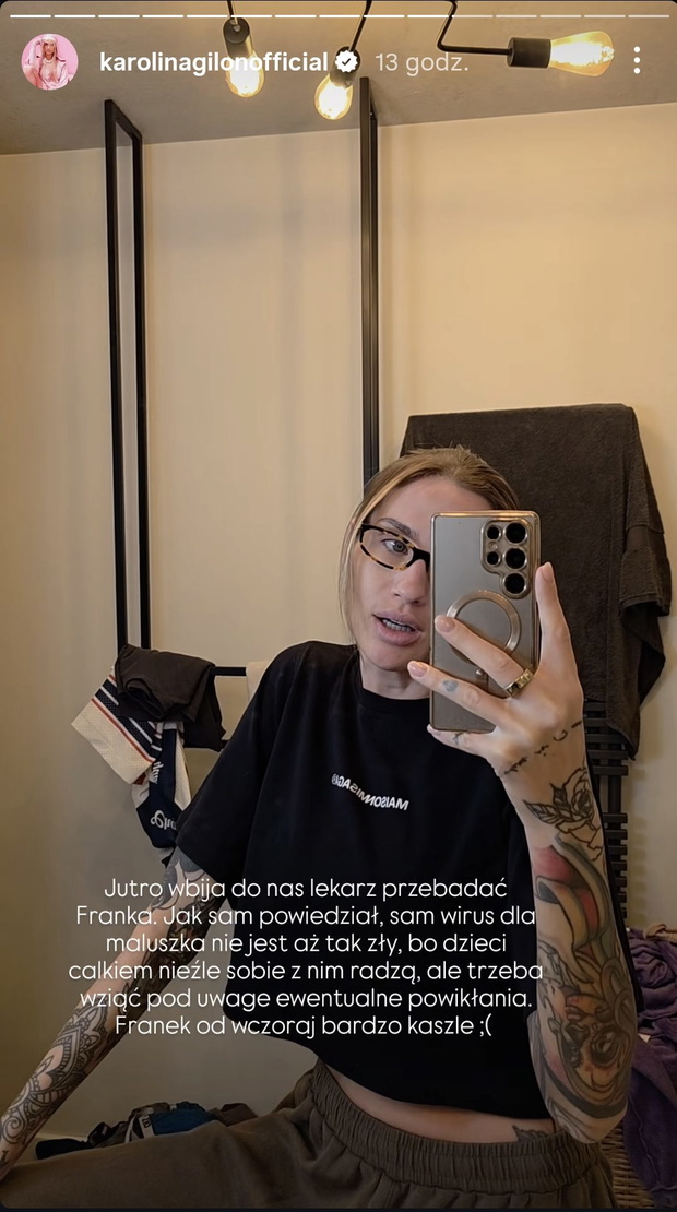 Karolina Gilon o stanie zdrowia dziecka fot. Instagram @karolinagilonofficial
