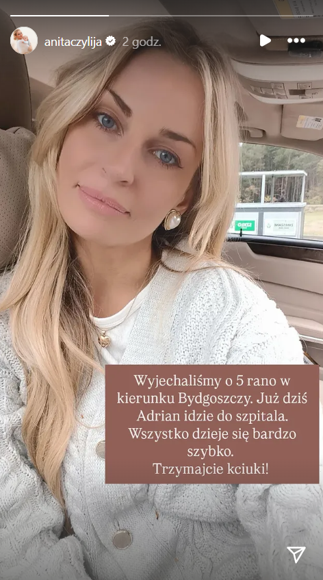 Anita przekazała nagłe wieści ws. Adriana fot. Instagram @anitaczylija