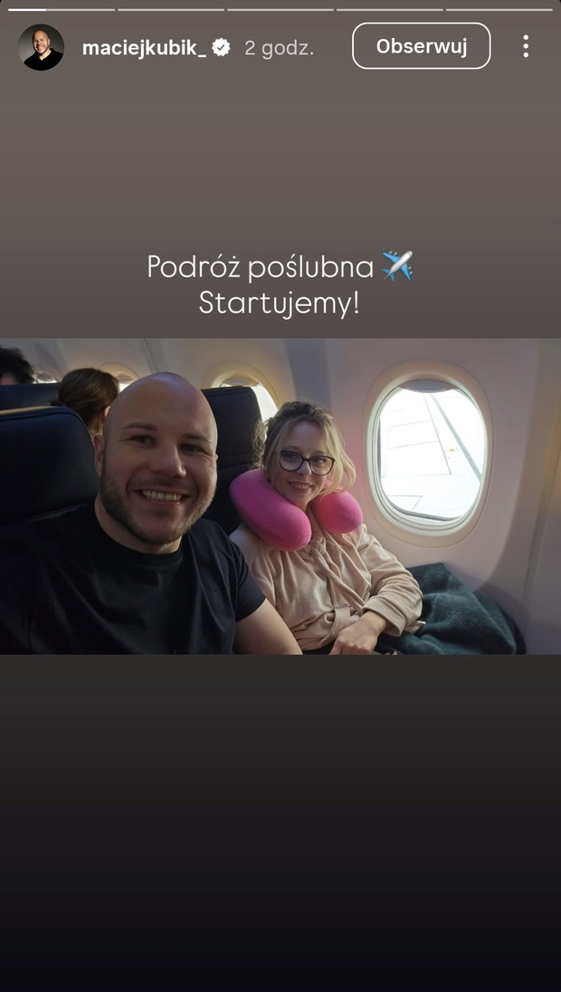 Maciej pokazał zdjęcia z żoną fot. Instagram @maciejkubik_