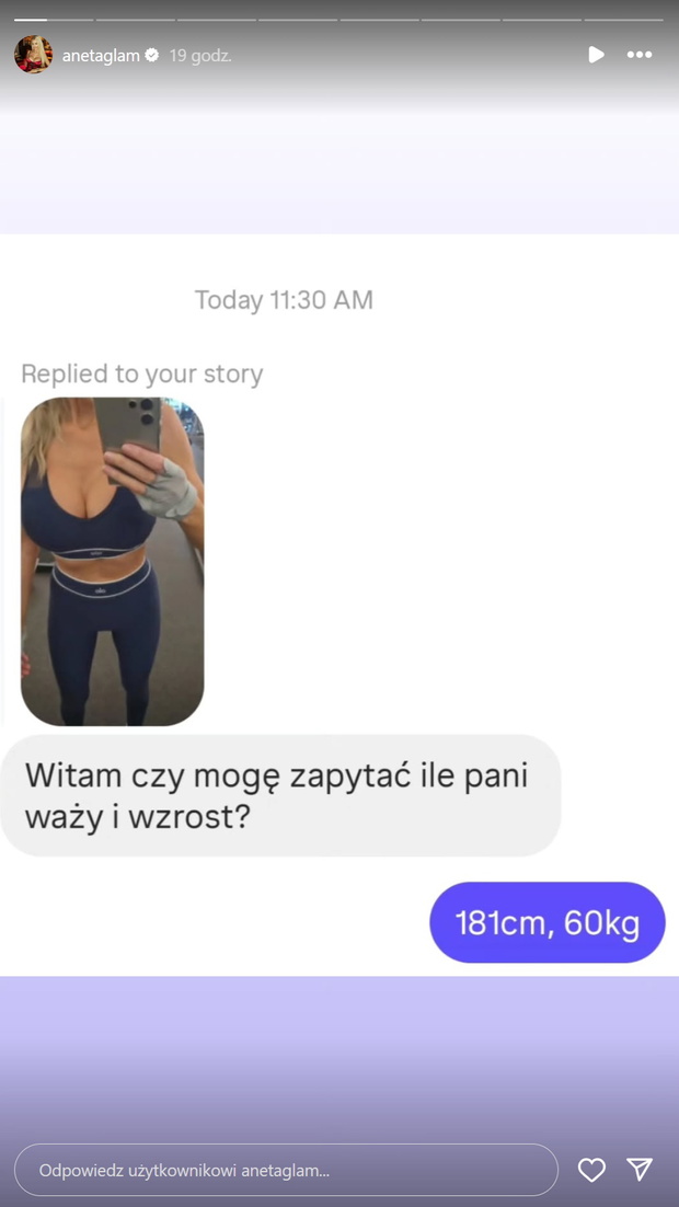 Aneta Glam zdradziła ile waży