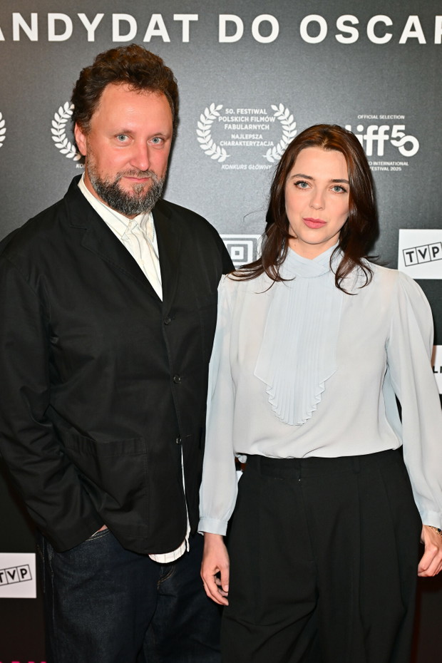 Tomasz Naumiuk i Kamila Tarabura na premierze filmu "Franz Kafka" w reżyserii Agnieszki Holland