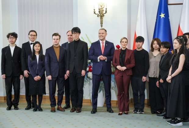 Marta Nawrocka na spotkaniu Pary Prezydenckiej z uczestnikami Konkursu Chopina