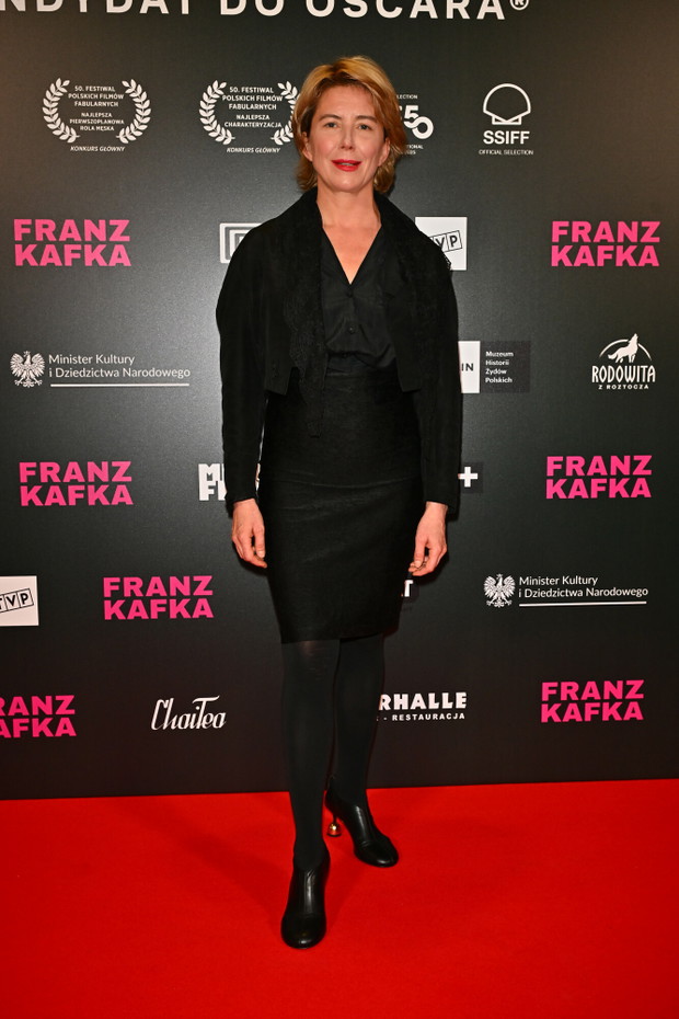 Sandra Korzeniak na premierze filmu "Franz Kafka" w reżyserii Agnieszki Holland