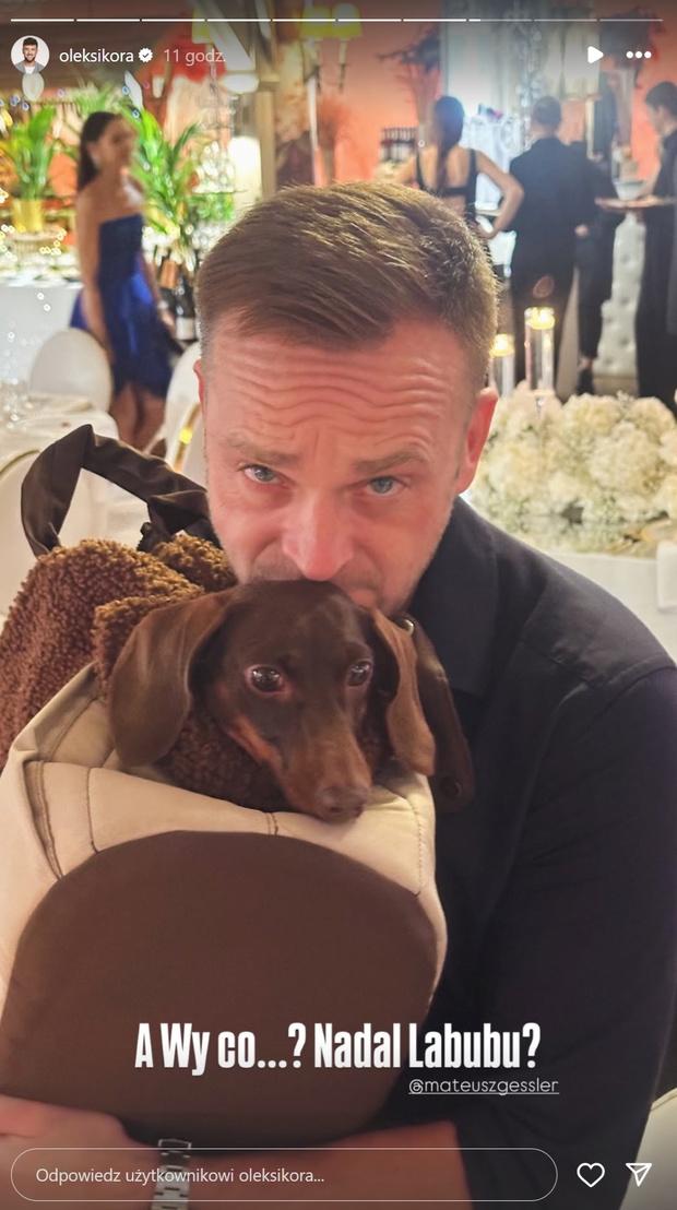 Mateusz Gessler na weselu Katarzyny Cichopek