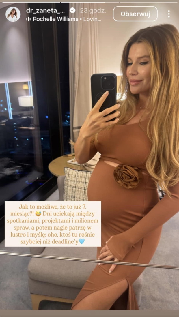 Żaneta Gortat pokazała ciążowy brzuszek fot. Instagram @dr_zaneta_gortat_stanislawska