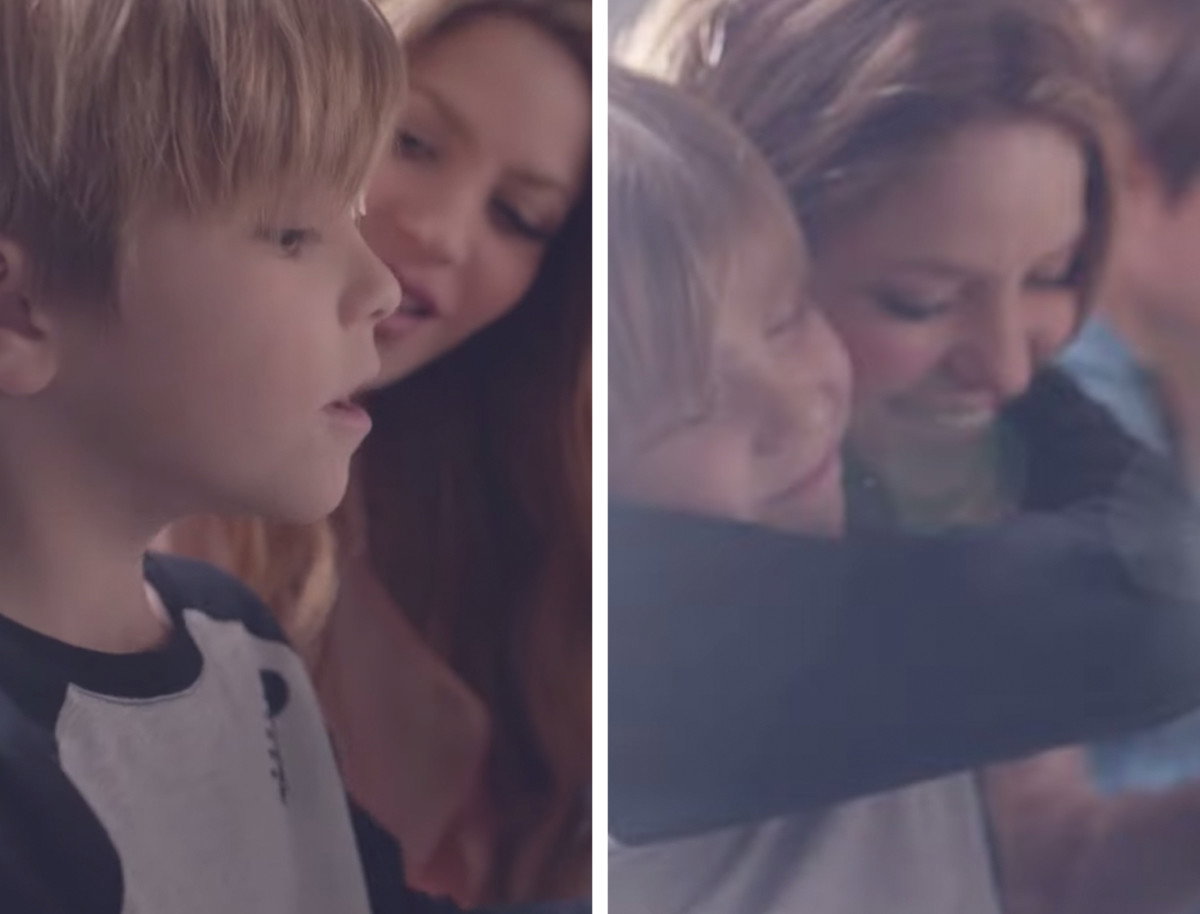 Shakira z synami w teledysku
