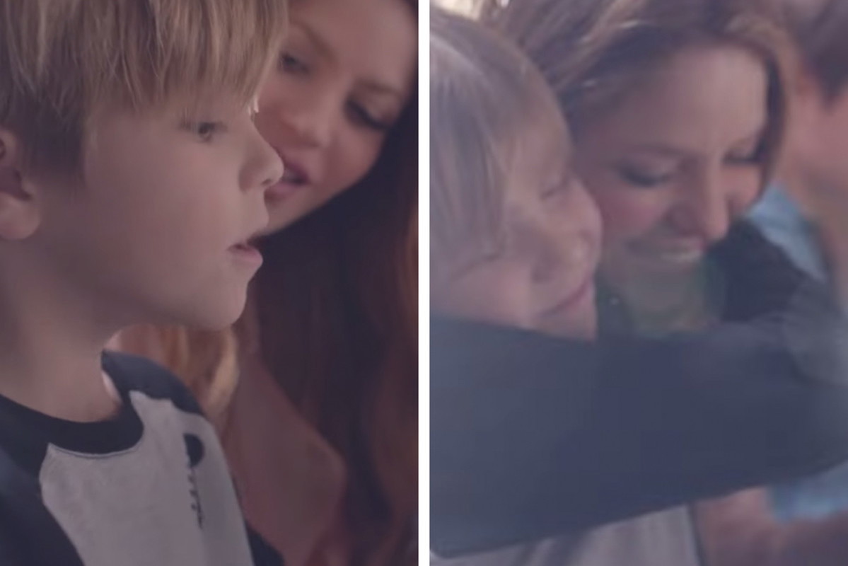 Shakira z synami w teledysku