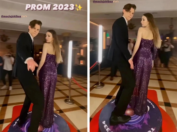 Anika Dąbrowska z The Voice Kids i Maciej Skiba z Top Model na studniówce