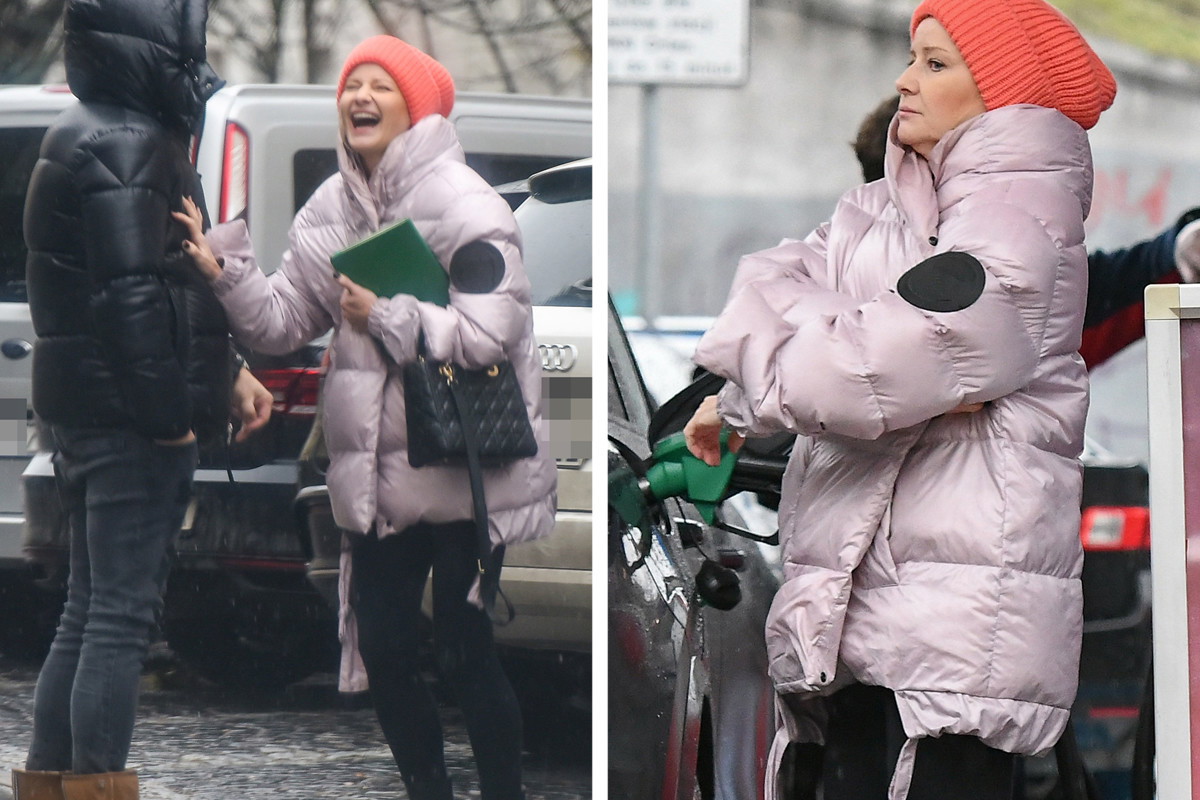Małgorzata Kożuchowska rozbawiona, potem zatankowała