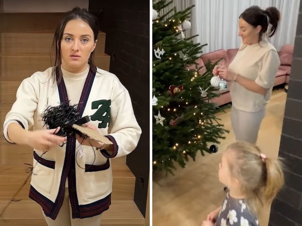 Ania Bardowska ubiera choinkę