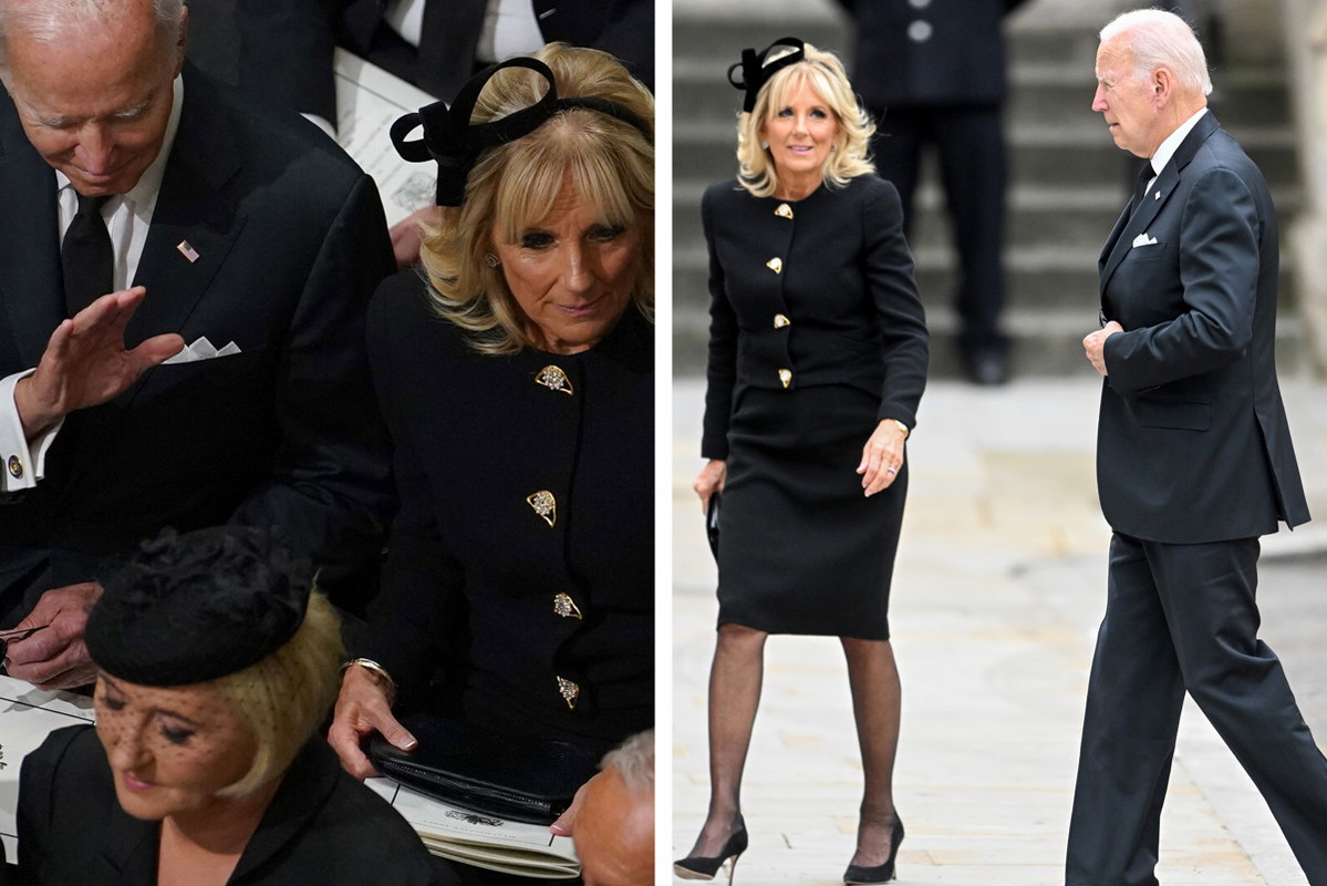 Prezydent USA za Andrzejem Dudą w Opactwie na pogrzebie Elżbiety II