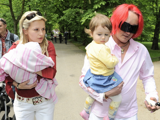 Michał Wiśniewski z córką Vivienne w 2008 roku