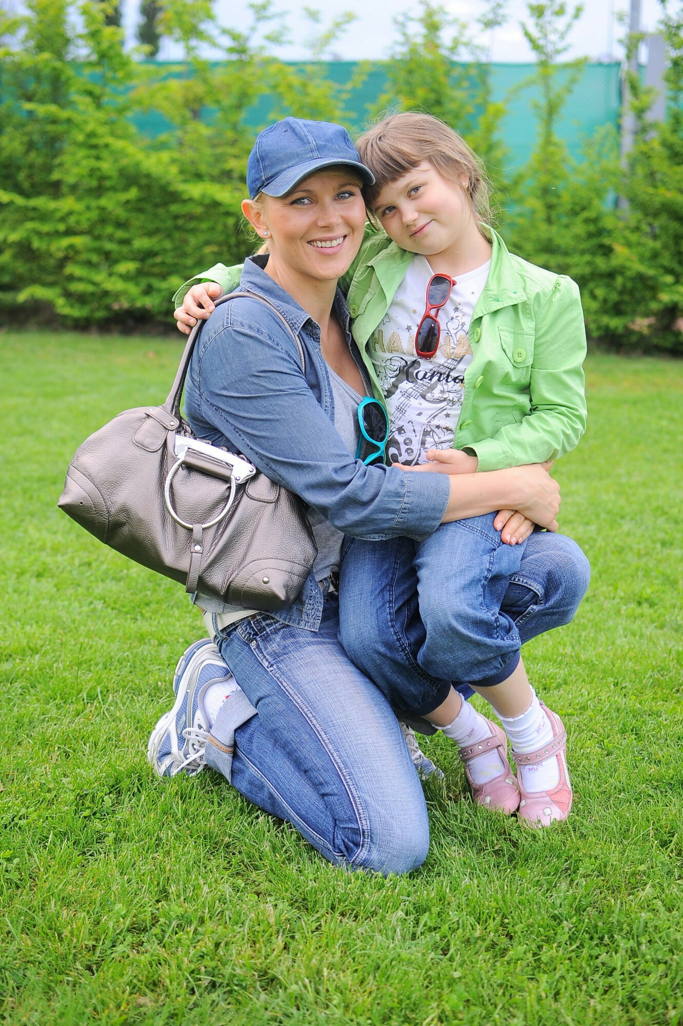 Anna Samusionek z córką w 2010 roku