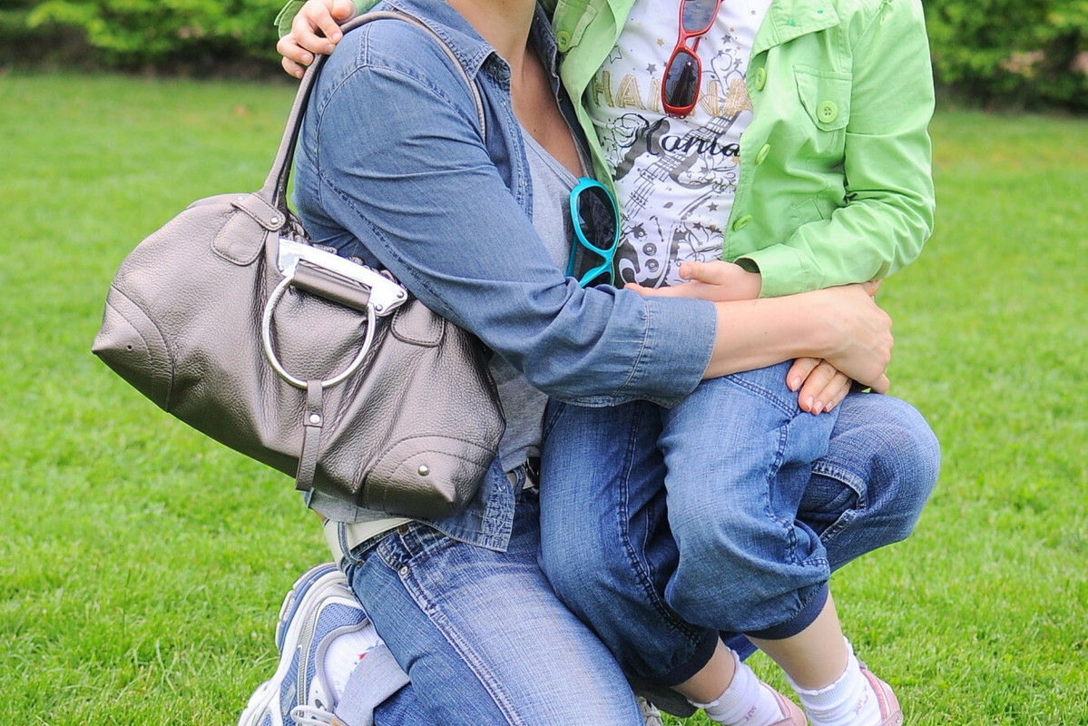 Anna Samusionek z córką w 2010 roku