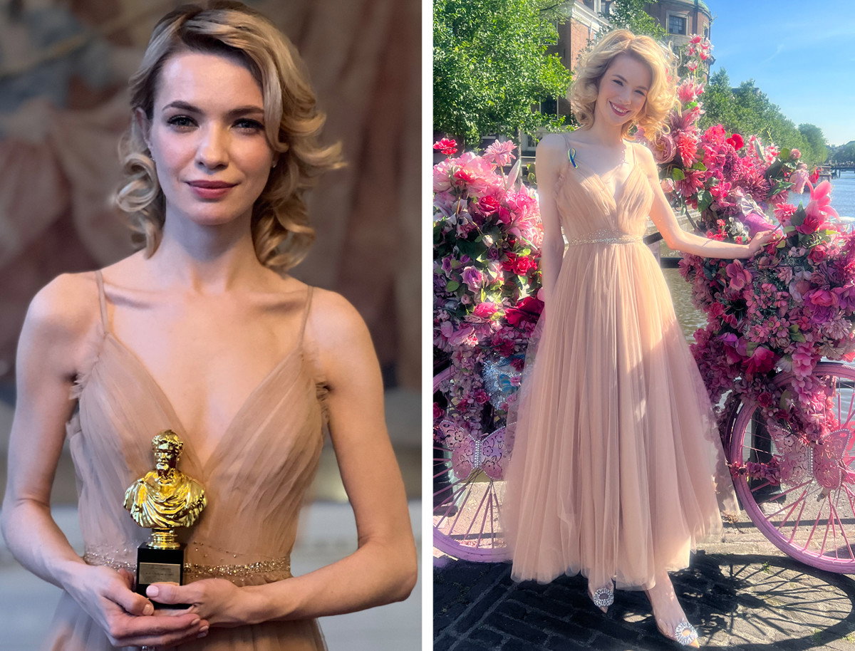 Paulina Gałązka z nagrodą za Dziewczyny z Dubaju na gali w Amsterdamie
