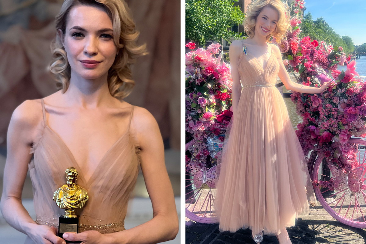 Paulina Gałązka z nagrodą za Dziewczyny z Dubaju na gali w Amsterdamie