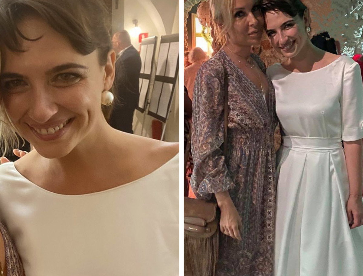 Anna Cieślak w sukni ślubnej