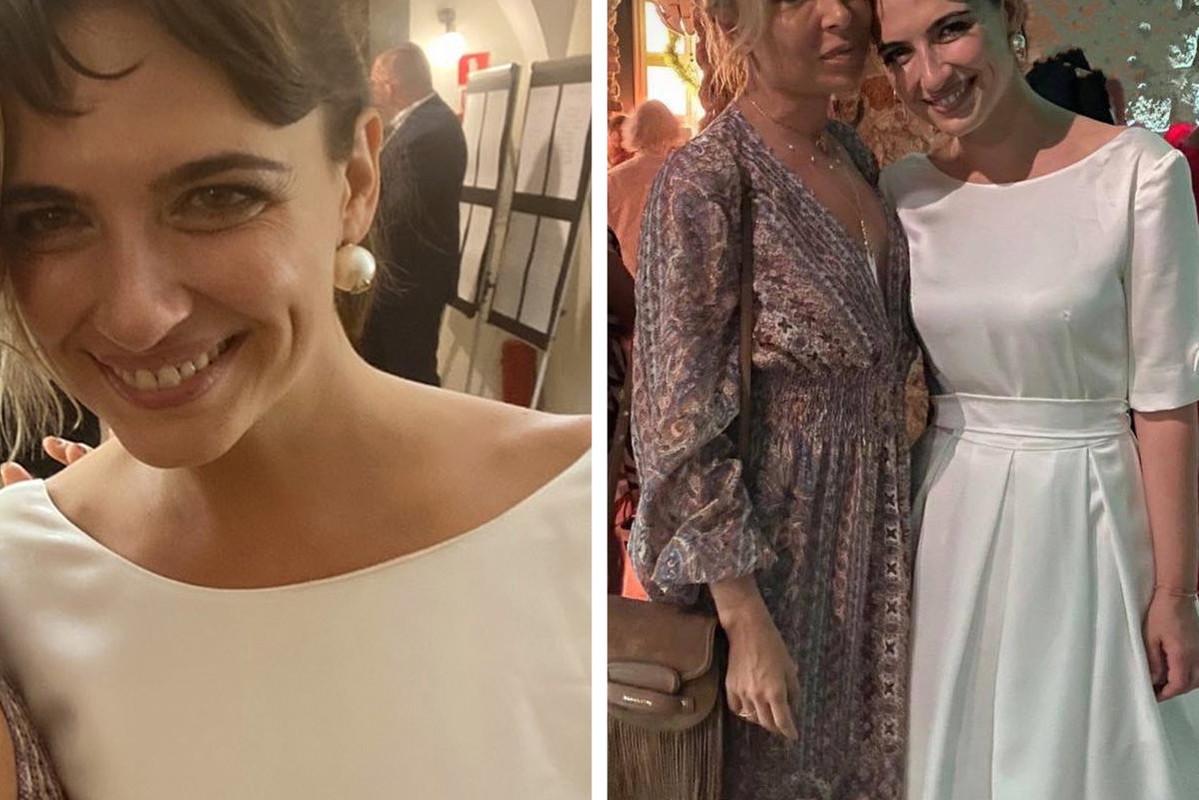 Anna Cieślak w sukni ślubnej