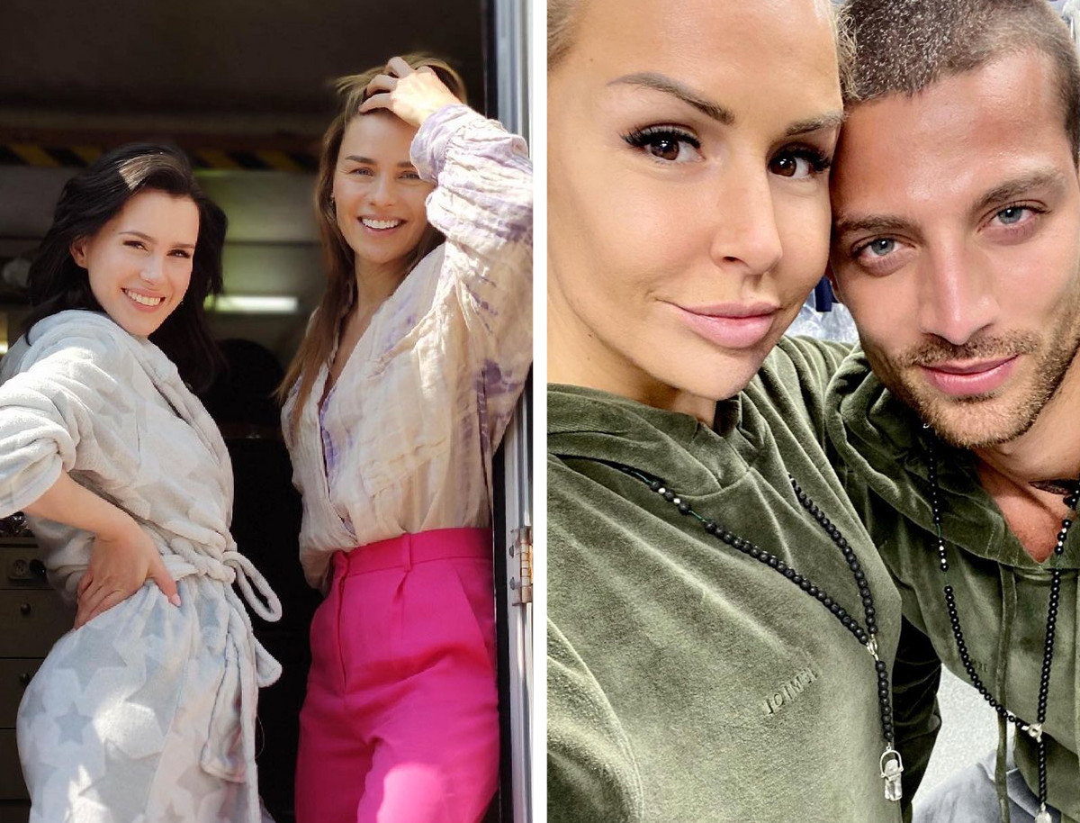 Simone Susinna i Blanka Lipińska na planie drugiej części filmu „365 dni”
