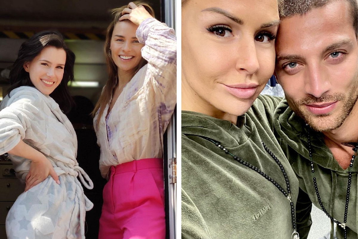Simone Susinna i Blanka Lipińska na planie drugiej części filmu „365 dni”