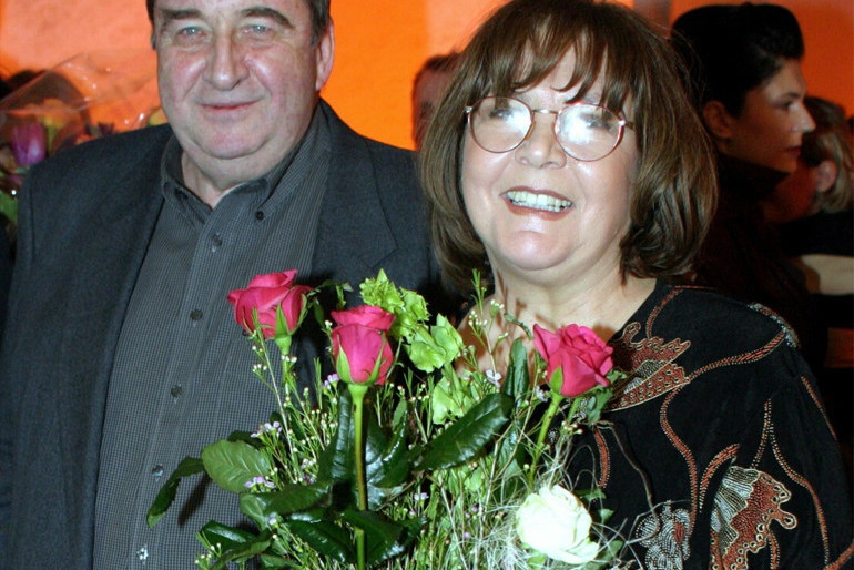 Marta Lipińska na pogrzebie Krzysztofa Kowalewskiego