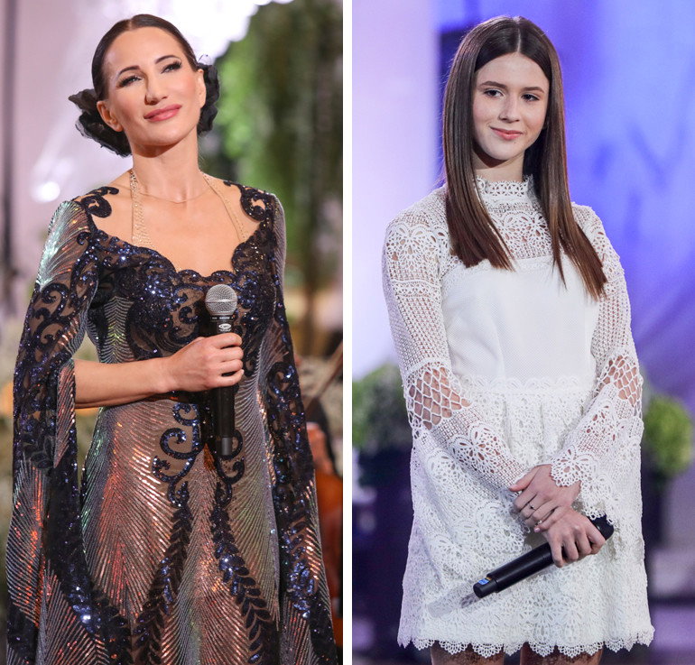 Justyna Steczkowska i Roxie Węgiel na koncercie z okazji 100. urodzin papieża