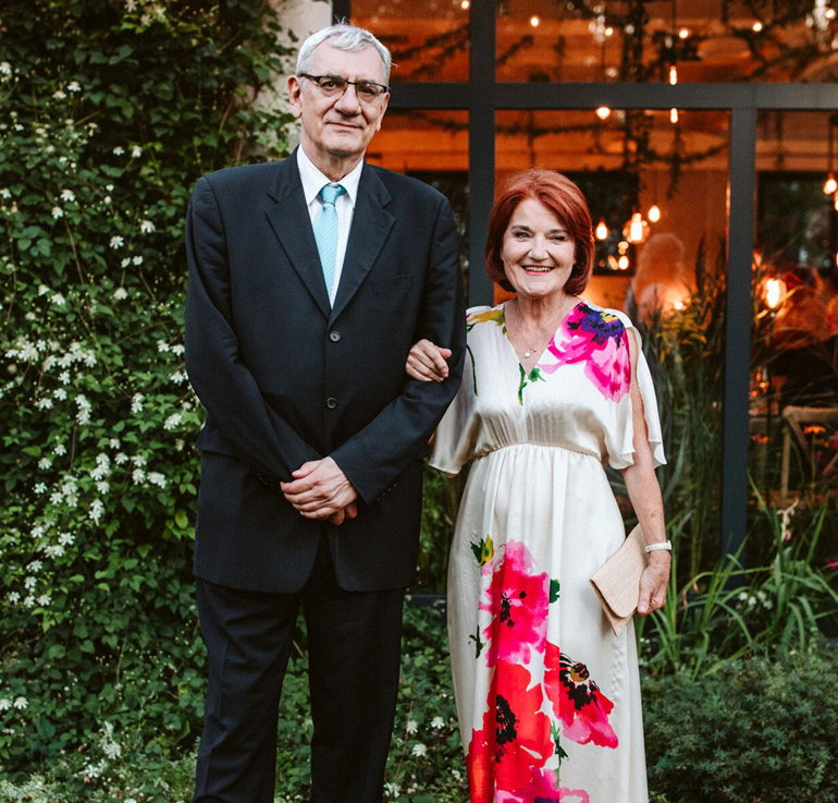 Maria Winiarska na ślubie córki
