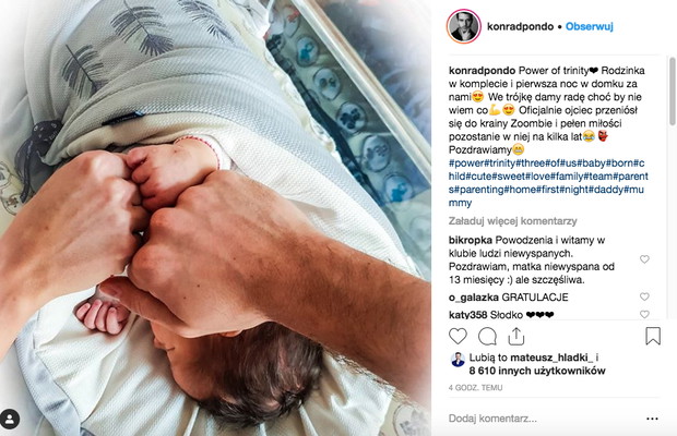 Konrad Pondo ze "Szkoły" został ojcem