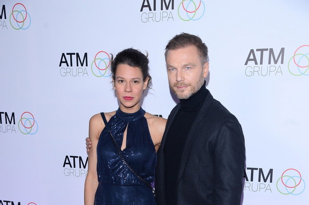 Krystian Wieczorek i Maria Szafirska na spotkaniu świątecznym ATM