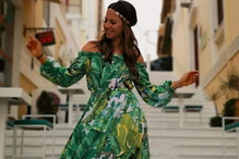 Anna Lewandowska w sukience z przeceny