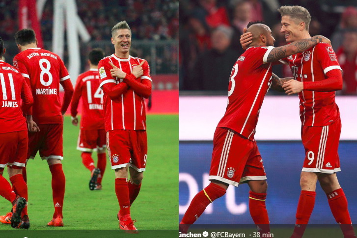 Robert Lewandowski jako blondyn na Twitterze