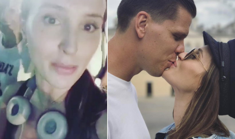 Marina i Wojciech Szczęsny całują się na Instagramie