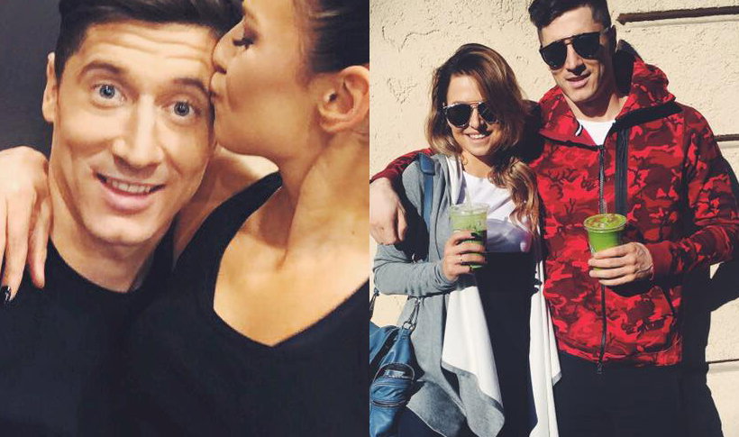 Anna i Robert Lewandowscy z "córką"