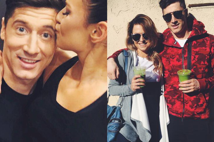 Anna i Robert Lewandowscy z "córką"