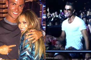Cristiano Ronaldo na koncercie Jennifer Lopez