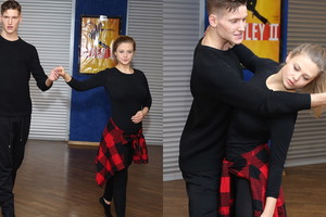 Anna Kaczmarczyk i Jacek Jeschke na trenigu do Tańca z Gwiazdami