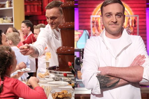 Mateusz Gessler na planie MasterChef Junior