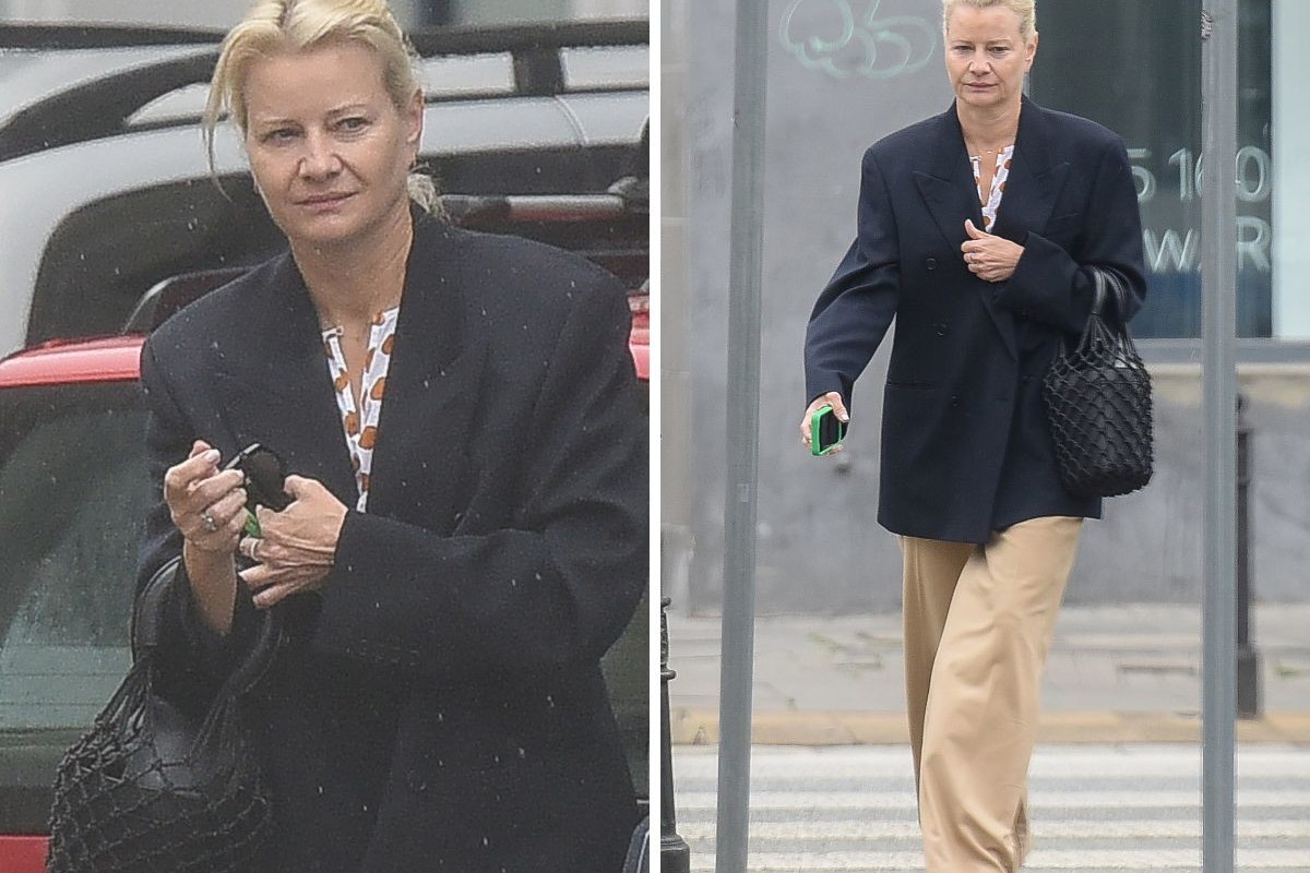 Małgorzata Kożuchowska bez makijażu na mieście