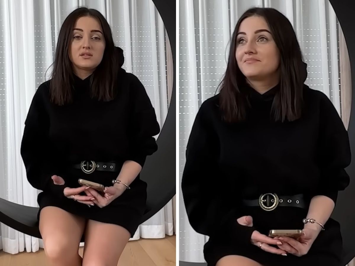 Ania Bardowska w czarnej sukience