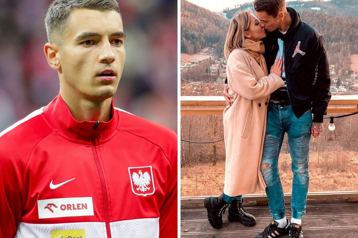 Jakub Kiwior z partnerką