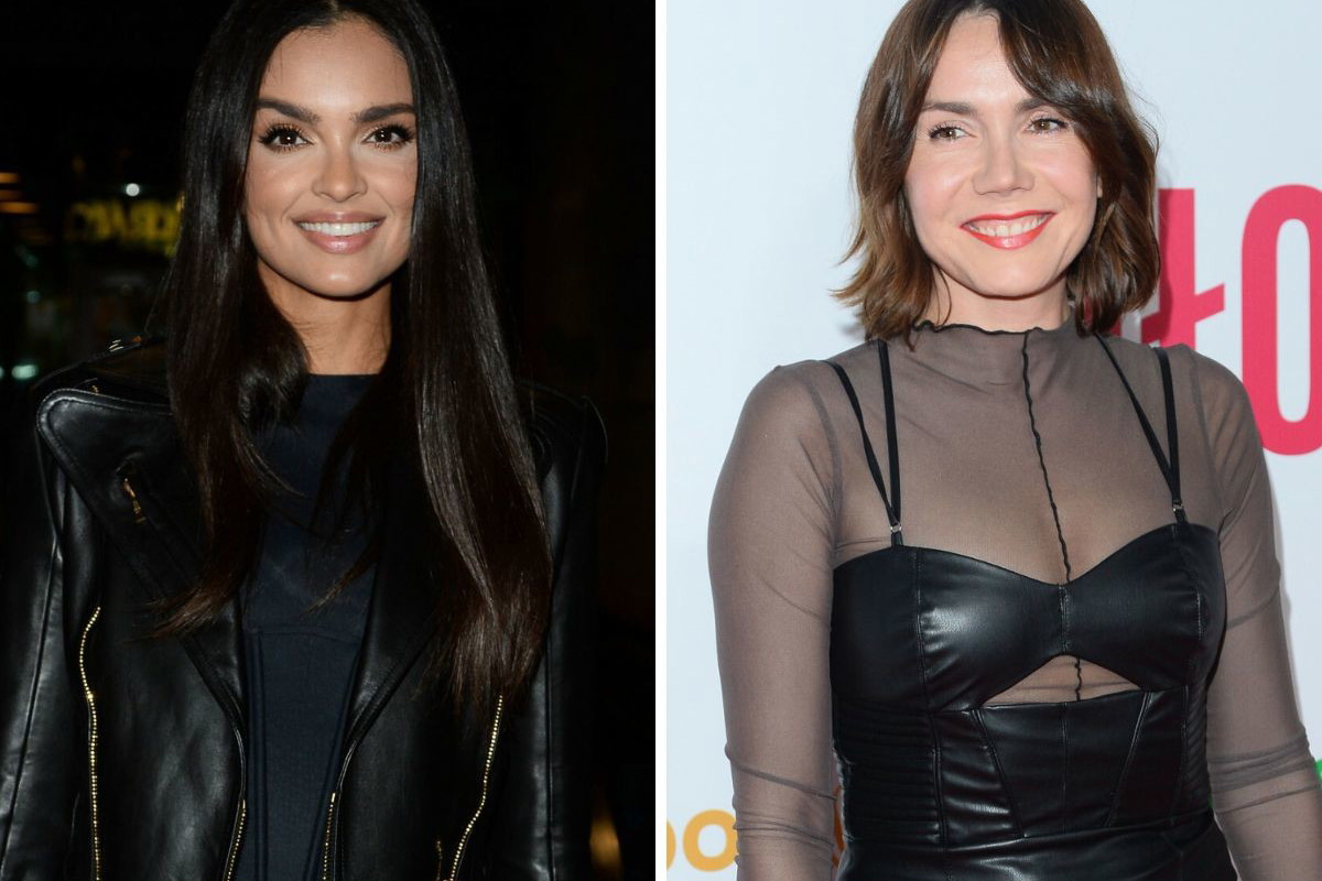 Klaudia El Dursi i Olga Bołądź na premierze filmu Miłość na pierwszą stronę