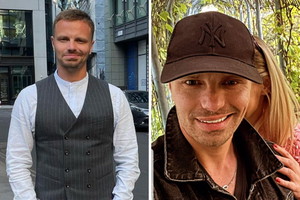Marcin Hakiel z tajemniczą blondynką