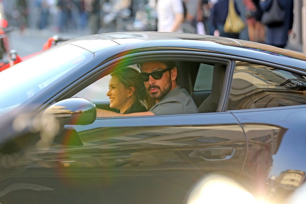 EXCLUSIVE: Michael Morrone and co-star polish actress Anna-Maria Sieklucka (365 Days) are seen in Milan shopping