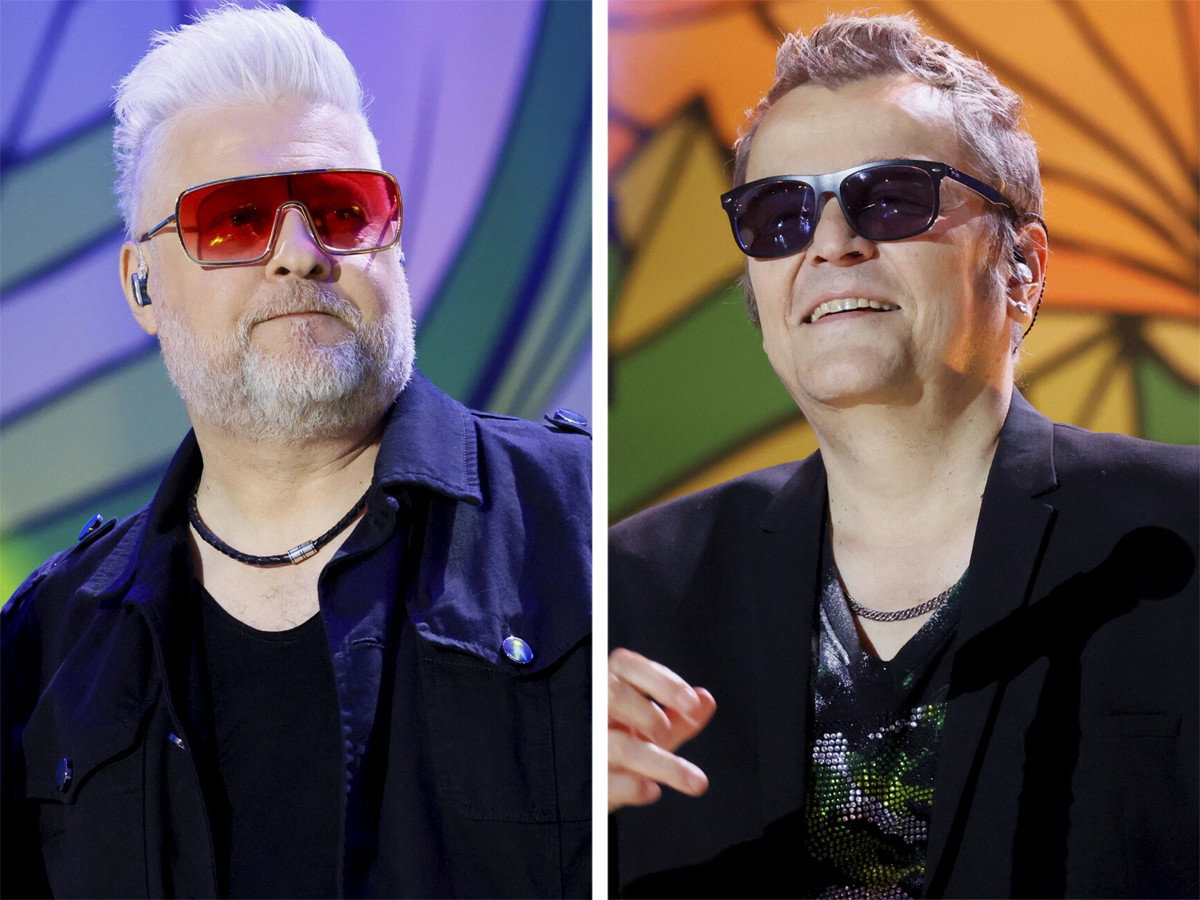 Artur Gadowski z córką, Robert Gawliński z synami na koncercie Fundacji Polsat
