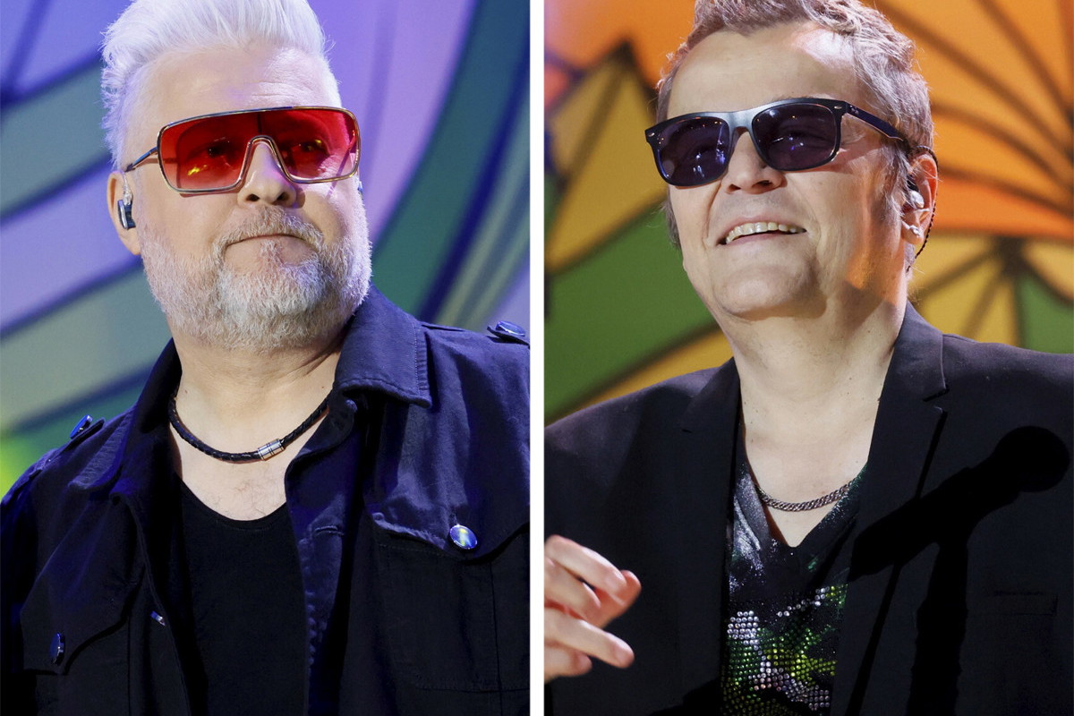 Artur Gadowski z córką, Robert Gawliński z synami na koncercie Fundacji Polsat