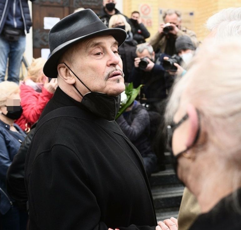 Marian Lichtman na pogrzebie Krzysztofa Krawczyka