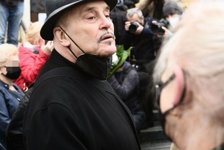 Marian Lichtman na pogrzebie Krzysztofa Krawczyka