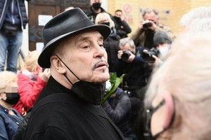 Marian Lichtman na pogrzebie Krzysztofa Krawczyka