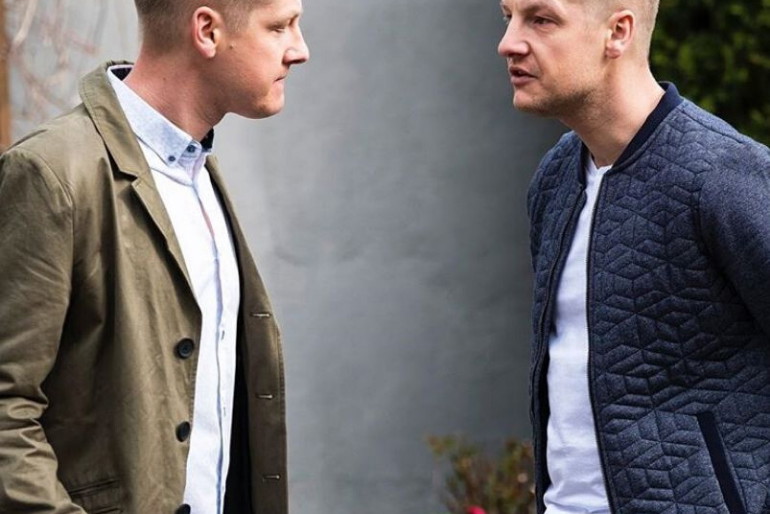 Marcin Mroczek i Rafał Mroczek na planie M jak miłość