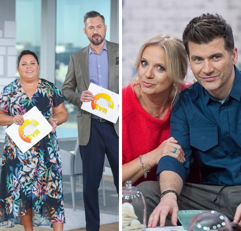 Dorota Wellman i Marcin Prokop w DDTVN oraz Marzena Rogalska i Tomasz Kammel w PnŚ